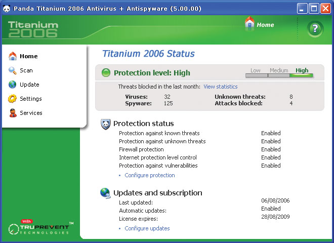 Usunięcie programu Panda Titan Antivirus 2004